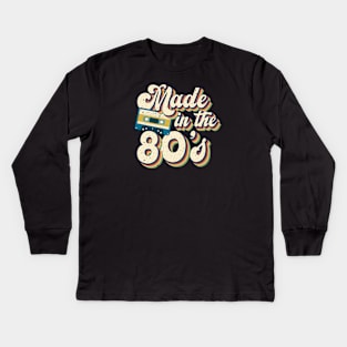 Made in the 80s Vintage Retro Cassette Tape Kids Long Sleeve T-Shirt